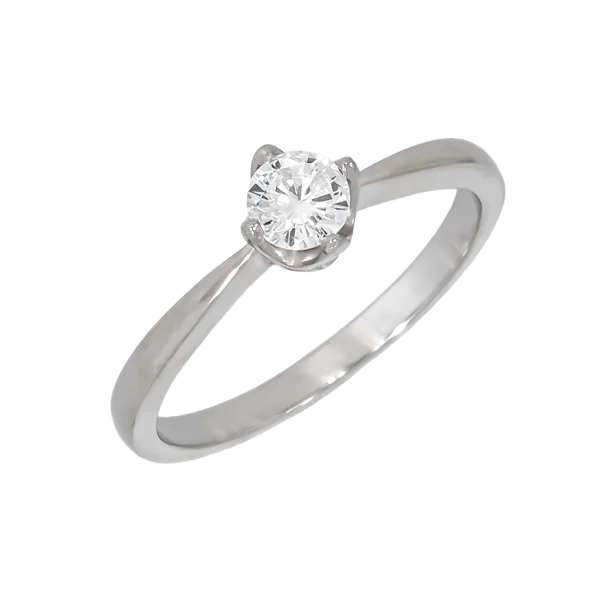18K Solitaire Ring with Diamond