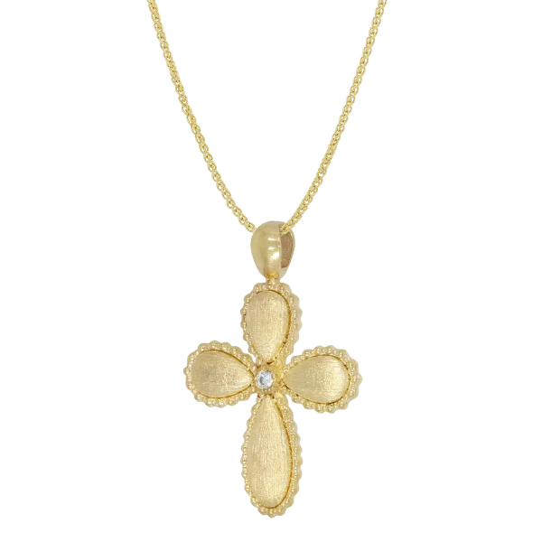 Beidseitiges Damen-Goldkreuz „Amalfy“