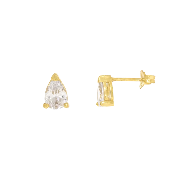 14K Goldene Ohrstecker Tropfen