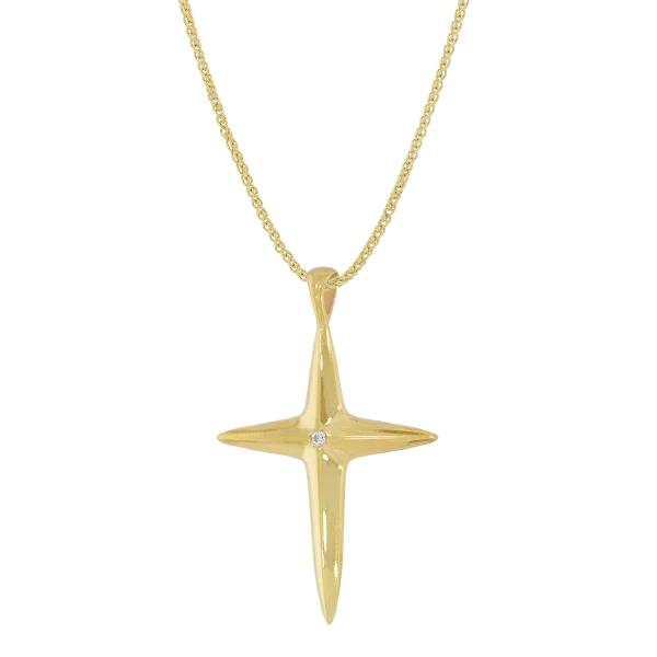 Beidseitiges Damen-Goldkreuz „Kestar“