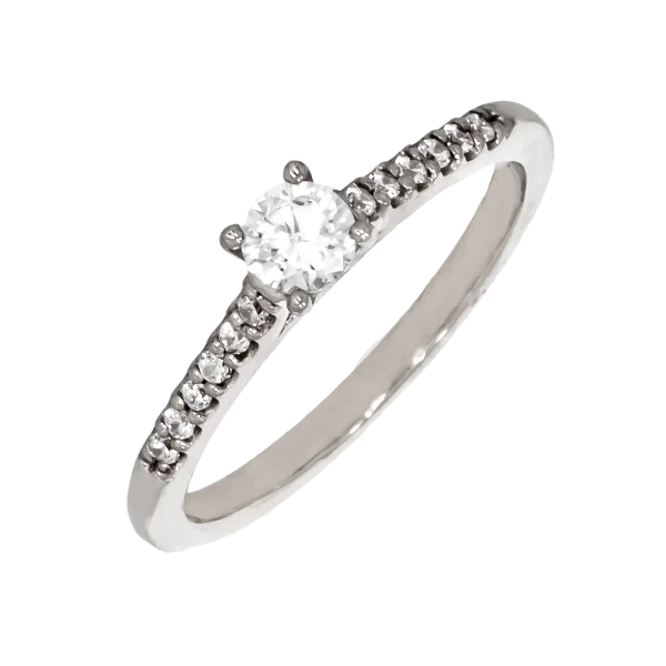Pavé Solitaire Ring