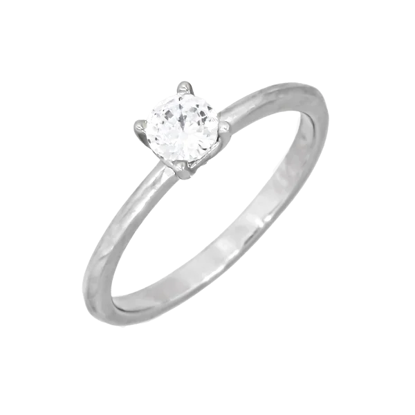 18K Solitaire Ring with Diamond
