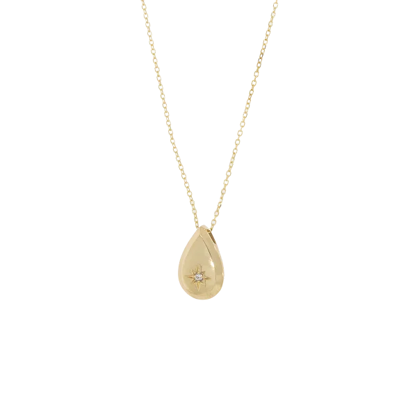 Women's Gold Necklace with Zircon