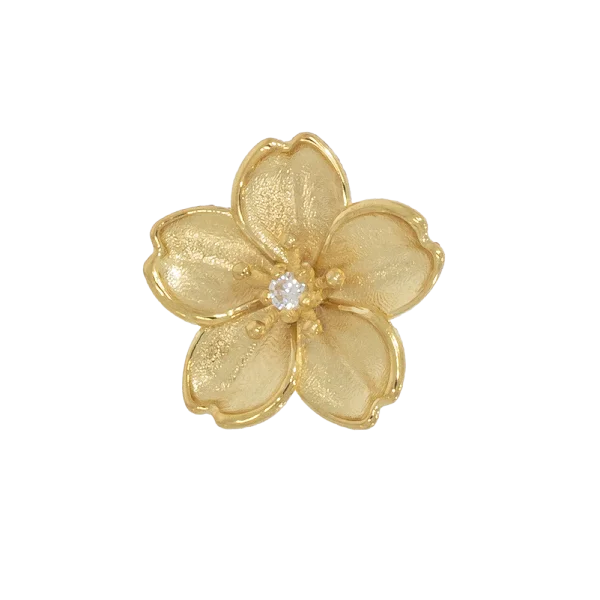 Damen-Goldanhänger Blume