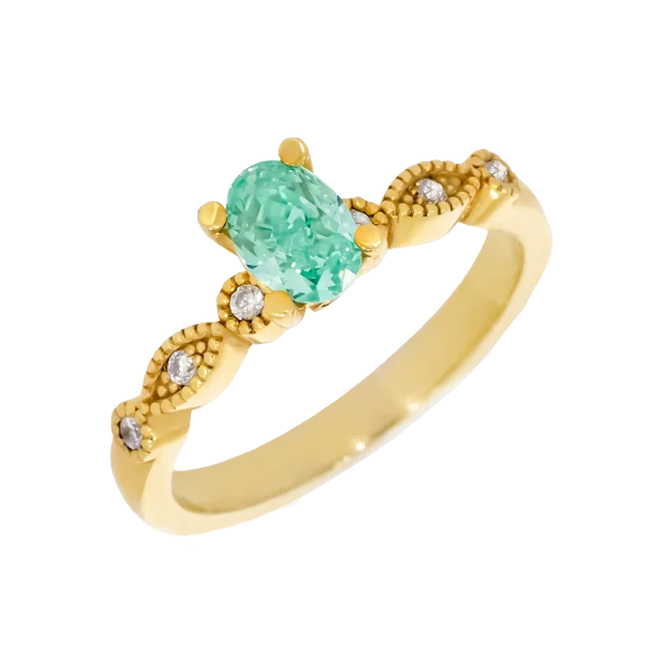 14K Ring with Coloured Stone