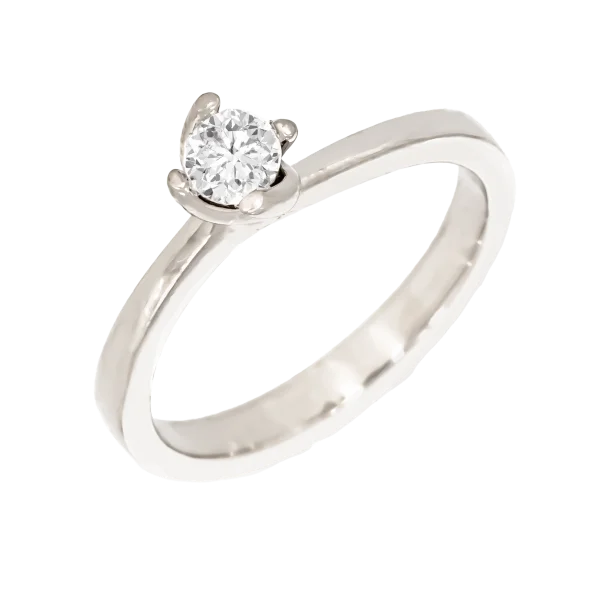 18K Solitärring mit Diamant