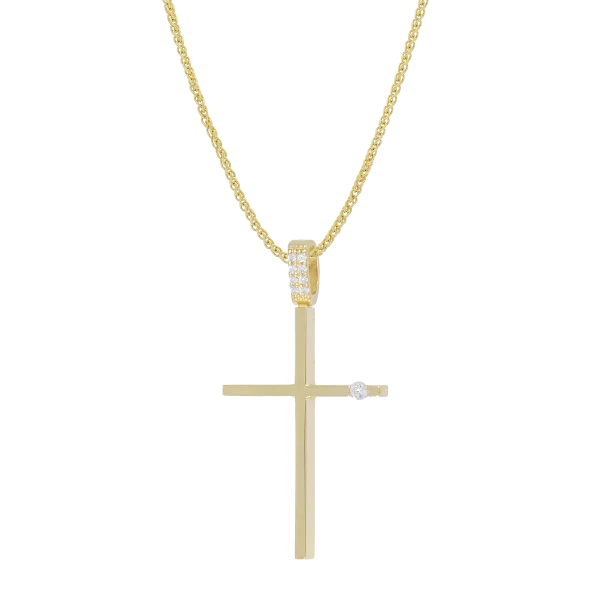 Minimal Gold Cross "kestony"