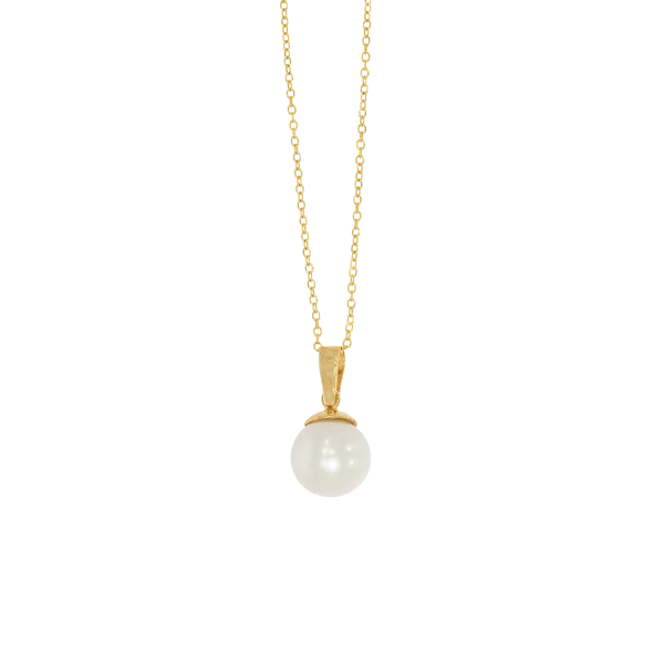 14K Yellow Gold Necklace with Pearl