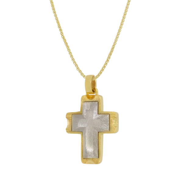 Zweifarbiges Goldkreuz „Mystras“ – 2 Varianten