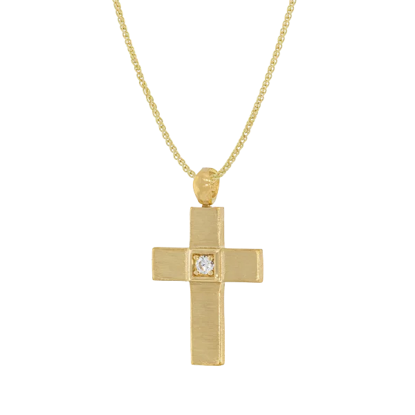 Women's Modern Gold Cross