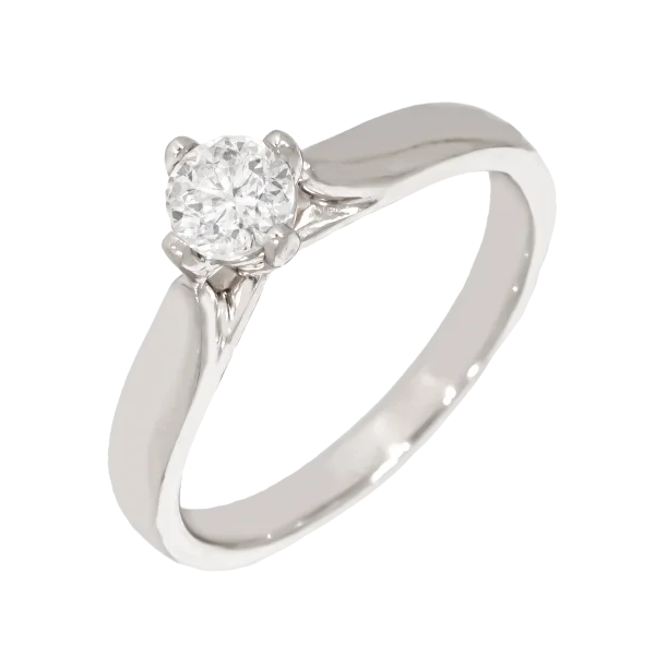 18K Solitärring mit Diamant