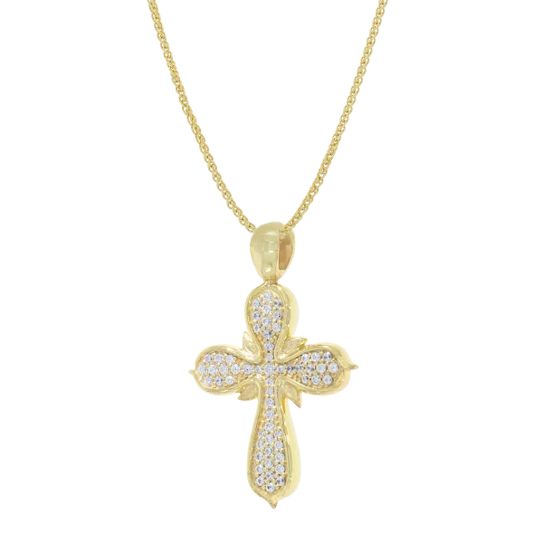 Beidseitiges Damen-Goldkreuz „Fybler“