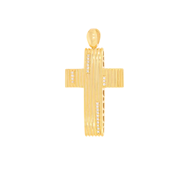 Damen-Goldkreuz 14K oder 9K mit Zirkonia Copy Copy