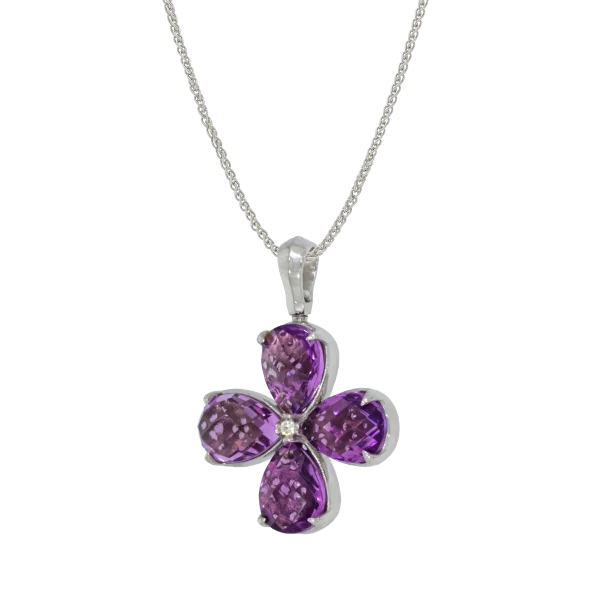 Gold Cross with Amethyst