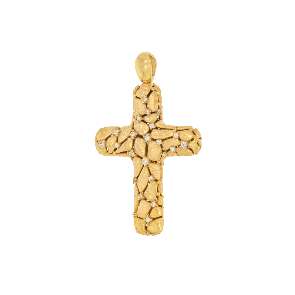 Damen-Goldkreuz 14K oder 9K mit Zirkonia Copy Copy