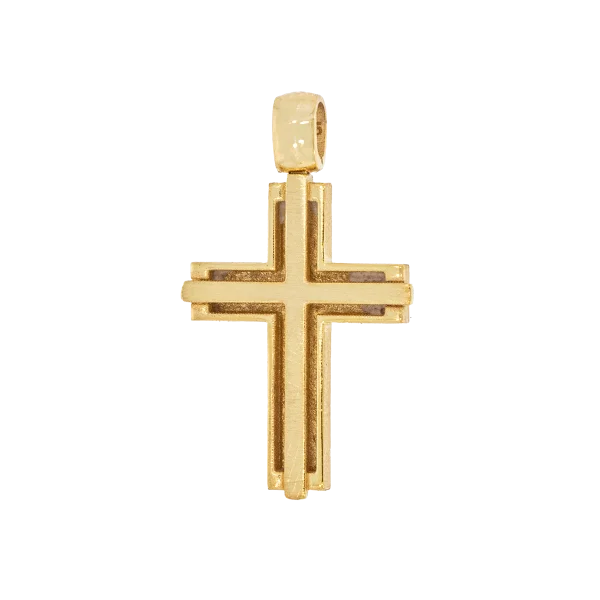 Men's Two-Tone Gold Cross Copy