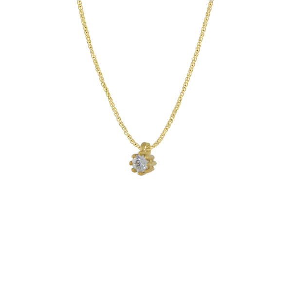 Women's Gold Necklace in Flower Shape