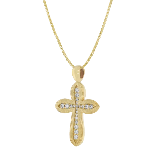 Beidseitiges Damen-Goldkreuz „Marian“