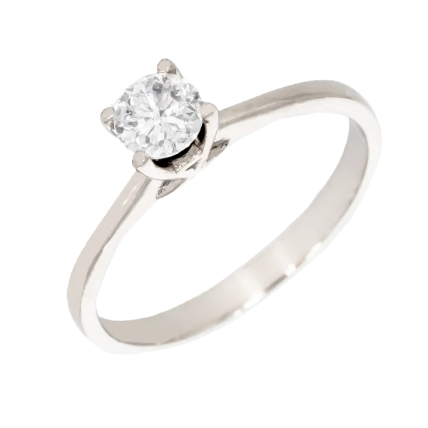 18K Solitärring mit Diamant