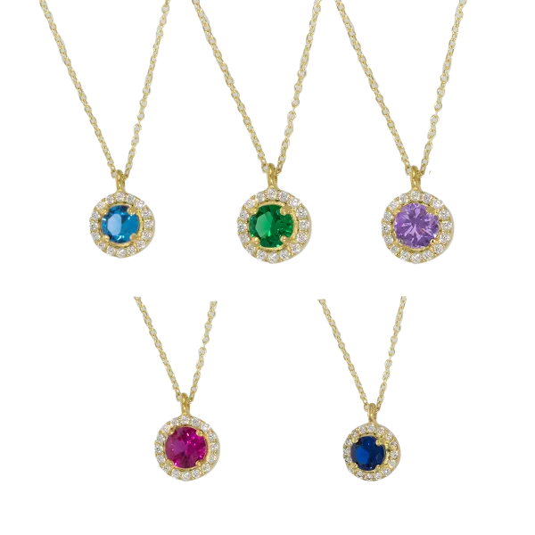 Damencollier 14K kleine Rosette