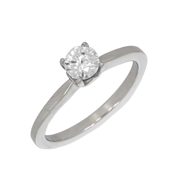 18K Solitärring mit Diamant