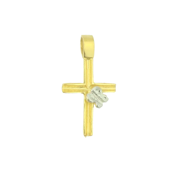 Small Gold Cross with Little Butterfly