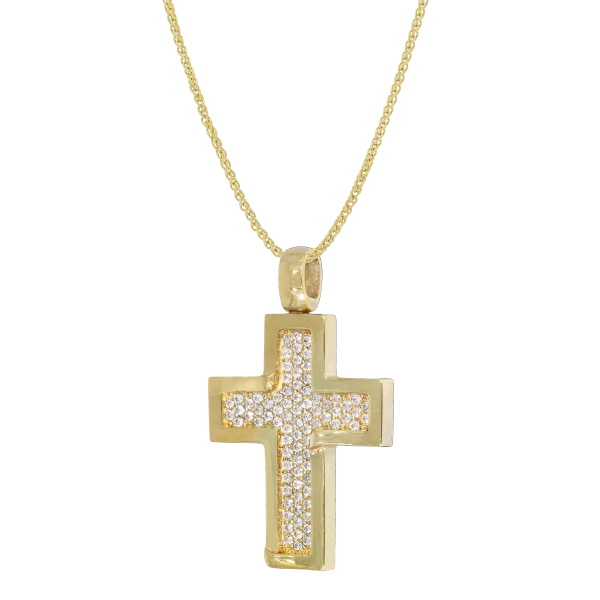 Goldkreuz „Frame Zircon“