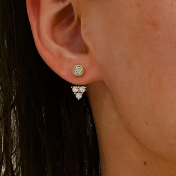 14K or 18K Ear Jacket Earrings