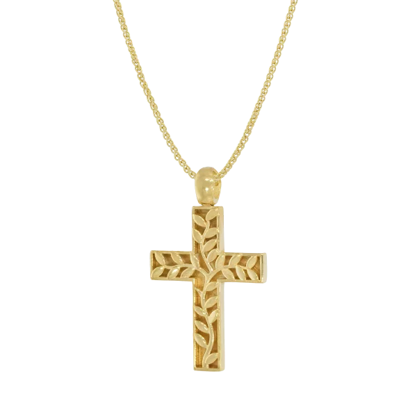 Women's Gold Cross with Branches