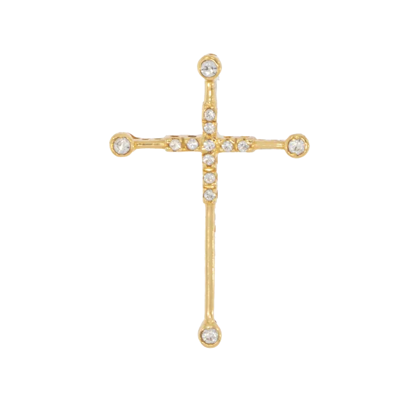 Kleines Damen-Goldkreuz mit Zirkonia Copy