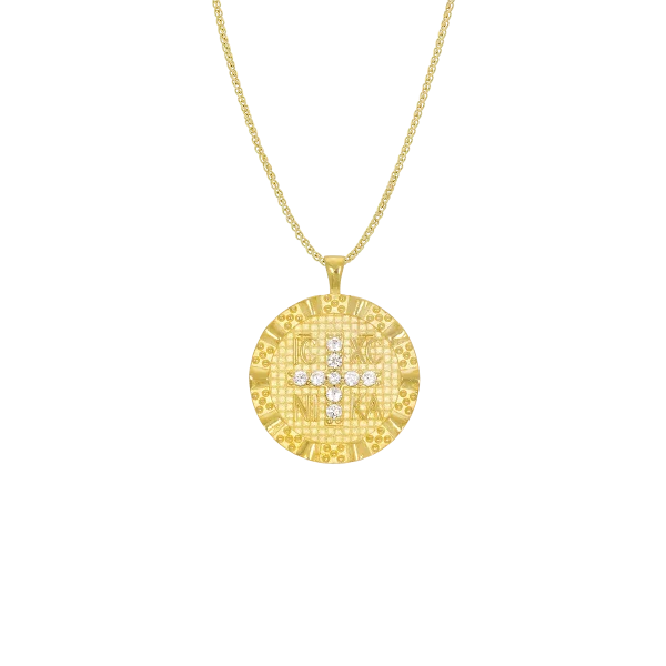 Goldenes Agiokonstantinato „IC XC NI KA“