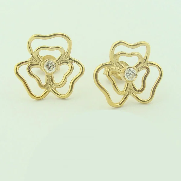 Goldene Ohrstecker 14K