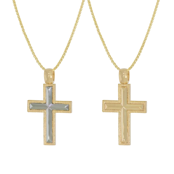 Beidseitiges zweifarbiges Goldkreuz „Sytral“