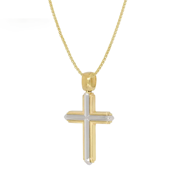 Zweifarbiges Goldkreuz „Jack“