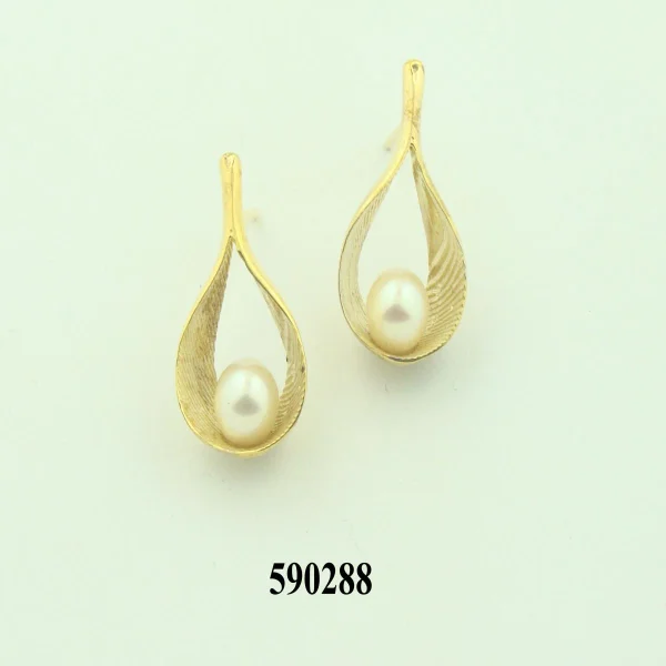 14K Goldene Ohrstecker mit Perle