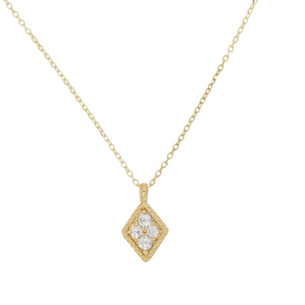 Women's Gold Necklace with Zircon