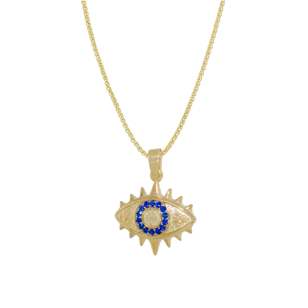 Women's Gold Evil Eye Pendant 9K, 14K or 18K