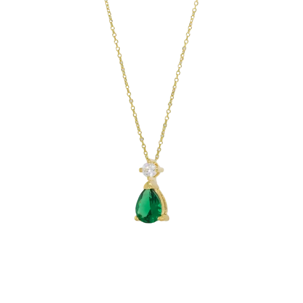 Women's 14K Necklace Small Teardrop with Chain