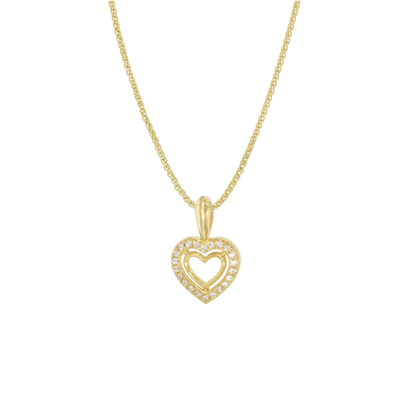 Gold Double Heart Motif in 9K, 14K and 18K