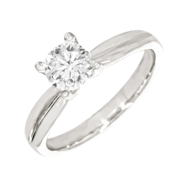 18K Solitärring mit Diamant