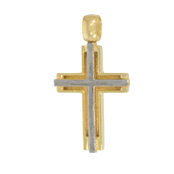 Zweifarbiges Herren-Goldkreuz