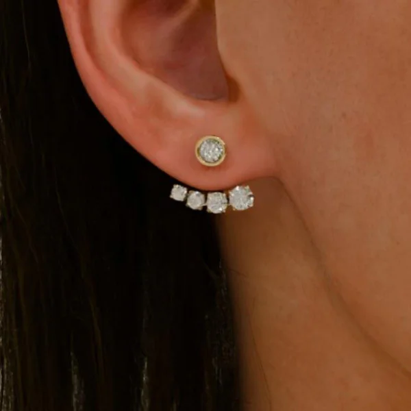 14K or 18K Ear Jacket Earrings