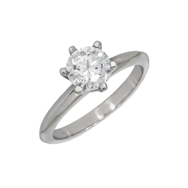 18K or 14K Solitaire Ring with Diamond
