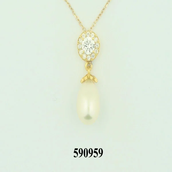 Women's 14K Necklace with Pearl
