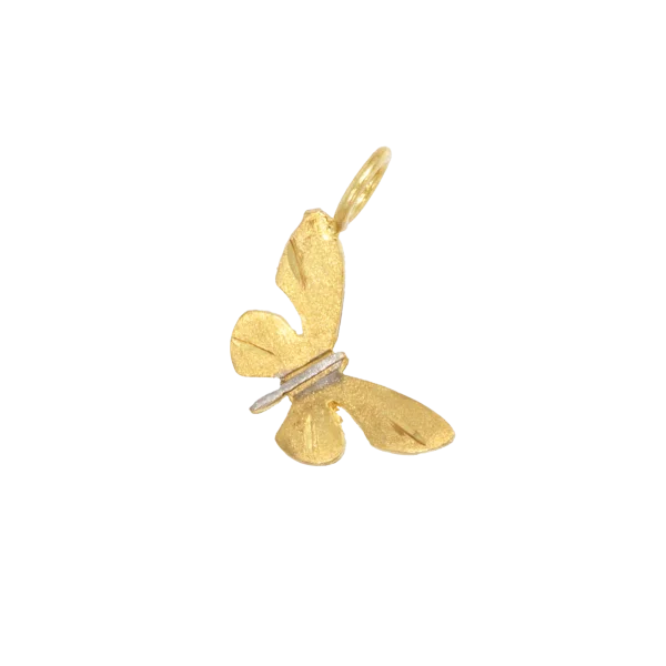 Women's Gold Very Small Butterfly Pendant