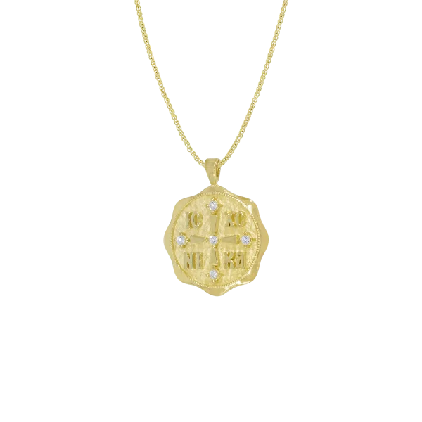 Goldenes Agiokonstantinato „IC XC NI KA“