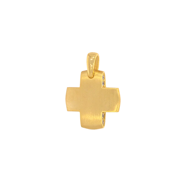 Damen-Goldkreuz 14K oder 9K mit Zirkonia Copy Copy