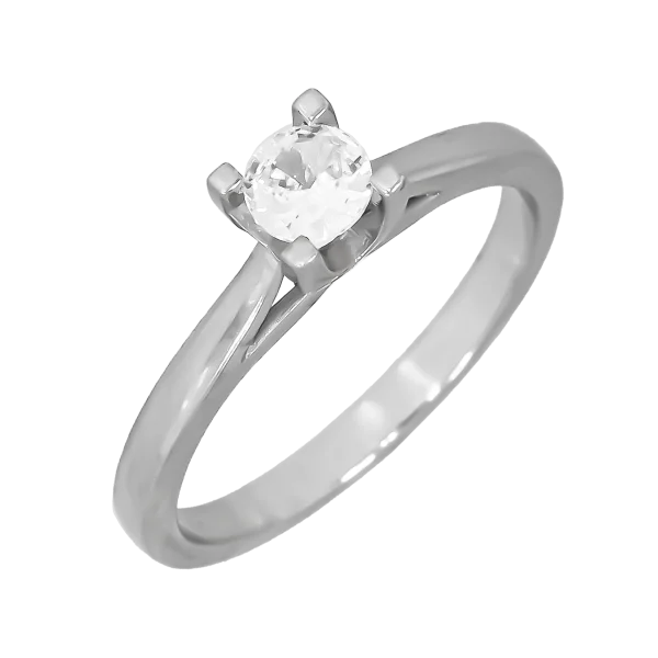 18K Solitaire Ring with Diamond